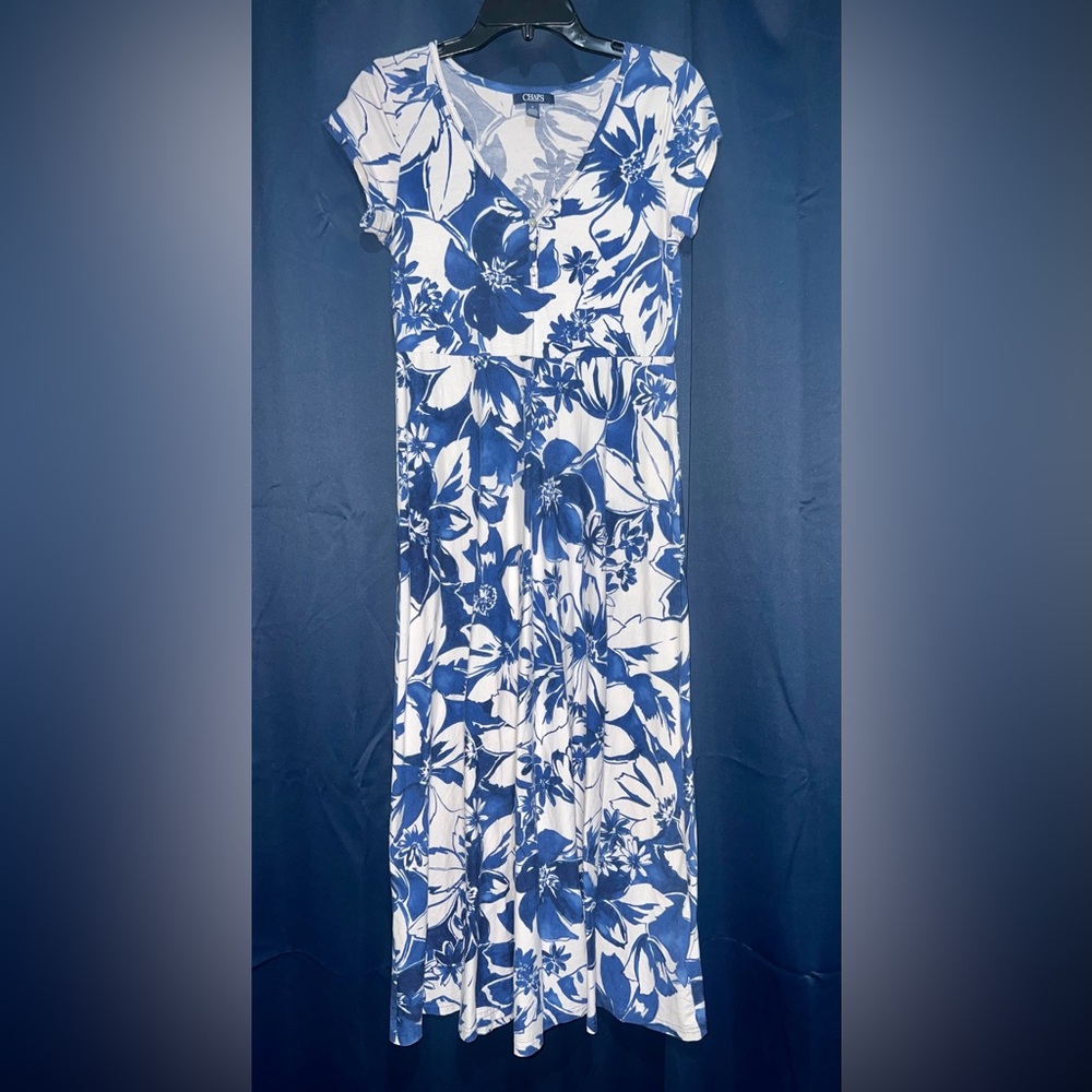 Chaps Maxi Dress, Medium EUC